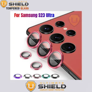 محافظ لنز دوربین رینگی آلتیمیت شیلد مدل Ring-UVB مناسب برای گوشی موبایل سامسونگ Galaxy S23 Ultra به همراه محافظ صفحه نمایش و محافظ پشت گوشی
