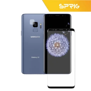 محافظ لنز دوربین اسپریگ مدل SH-FU مناسب برای گوشی موبایل سامسونگ Galaxy S9 به همراه محافظ صفحه نمایش