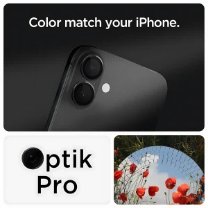 محافظ لنز دوربین شیشه‌ای اسپیگن مدل Optik Pro مناسب برای گوشی موبایل اپل iPhone 16
