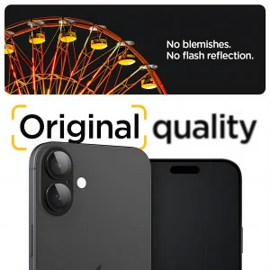 محافظ لنز دوربین شیشه‌ای اسپیگن مدل Optik Pro مناسب برای گوشی موبایل اپل iPhone 16