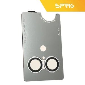 محافظ لنز دوربین اسپریگ مدل Ring metal Luxury مناسب برای گوشی موبایل اپل Iphone 17