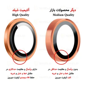 محافظ لنز دوربین آلتیمیت شیلد مدل High Quality Ring مناسب برای گوشی موبایل اپل iPhone 17 Pro Max