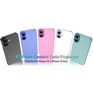 محافظ لنز دوربین شیشه‌ای اپیکوی مدل SPlus مناسب برای گوشی موبایل اپل Iphone 16 / 16 Plus