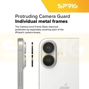 محافظ لنز دوربین اسپریگ مدل Ring metal-Super High quality مناسب برای گوشی موبایل اپل Iphone 17
