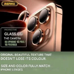 محافظ لنز دوربین ریمکس کد 1 مناسب برای گوشی موبایل اپل iPhone 16 Pro / 16 Pro Max