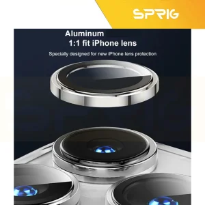 محافظ لنز دوربین اسپریگ مدل Ring metal-Super High quality مناسب برای گوشی موبایل اپل Iphone 17 Pro / 17 Pro max