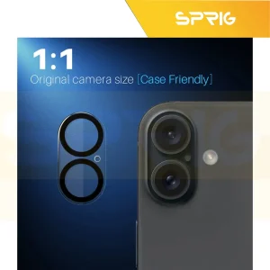 محافظ لنز دوربین اسپریگ مدل 3D Transparent مناسب برای گوشی موبایل اپل Iphone 16 / 16 Plus