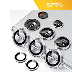 محافظ لنز دوربین رینگی اسپریگ مدل Ring-UV مناسب برای گوشی موبایل سامسونگ Galaxy S23 Ultra به همراه محافظ صفحه نمایش