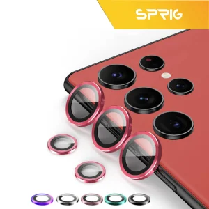محافظ لنز دوربین رینگی اسپریگ مدل Ring-UV مناسب برای گوشی موبایل سامسونگ Galaxy S23 Ultra به همراه محافظ صفحه نمایش