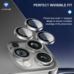 محافظ لنز دوربین لیتوو مدل Sapphire مناسب برای گوشی موبایل اپل iPhone 15 Pro / 15 ProMax