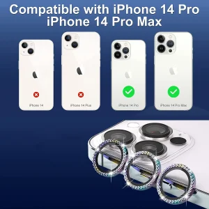 محافظ لنز دوربین گرین مدل Diamond مناسب برای گوشی موبایل اپل iphone 14 Pro Max / 14 Pro