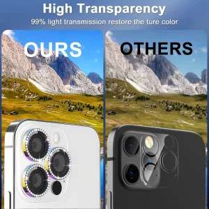 محافظ لنز دوربین گرین مدل Diamond مناسب برای گوشی موبایل اپل iphone 14 Pro Max / 14 Pro