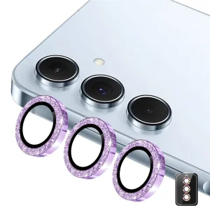 محافظ لنز دوربین فلزی آکوآرا مدل Glittery EZ مناسب برای گوشی موبایل سامسونگ Galaxy S23 FE
