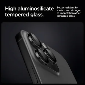 محافظ لنز دوربین شیشه‌ای اسپیگن مدل Optik Pro مناسب برای گوشی موبایل اپل iPhone 16 Pro Max