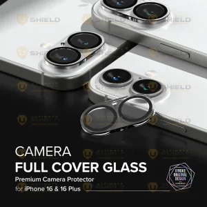 محافظ لنز دوربین آلتیمیت شیلد مدل Glass 3D UL مناسب برای گوشی موبایل اپل iPhone 16 / 16 Plus