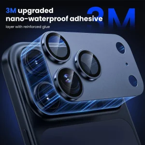 محافظ لنز دوربین فلزی آکوآرا مدل All-Round Premium Protection مناسب برای گوشی موبایل اپل iPhone 17 Pro Max