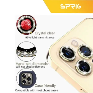 محافظ لنز دوربین رینگی اسپریگ مدل Ring metal Diamond مناسب برای گوشی موبایل سامسونگ Galaxy S23 ultra