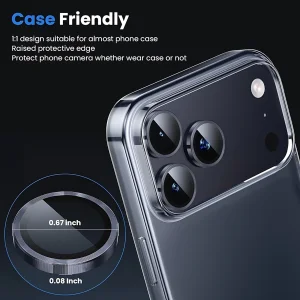 محافظ لنز دوربین شیشه‌ای لیتو مدل RoyalSap مناسب برای گوشی موبایل اپل iPhone 17 Pro