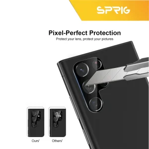 محافظ لنز دوربین اسپریگ مدل 3D-FU مناسب برای گوشی موبایل سامسونگ Galaxy S22 Ultra به همراه محافظ صفحه نمایش