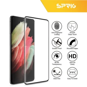 محافظ لنز دوربین اسپریگ مدل 3D-FU مناسب برای گوشی موبایل سامسونگ Galaxy S22 Ultra به همراه محافظ صفحه نمایش
