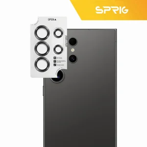 محافظ لنز دوربین فلزی اسپریگ مدل Ring Metal Luxury مناسب برای گوشی موبایل سامسونگ Galaxy S24 Ultra