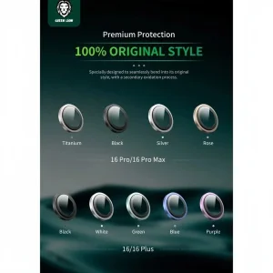 محافظ لنز دوربین گرین لاین مدل HD Plus Camera Lens مناسب برای گوشی موبایل اپل iPhone 17 Pro Max / 17 Pro