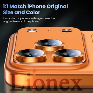 محافظ لنز دوربین فلزی لایونکس مدل 3D1ML مناسب برای گوشی موبایل اپل iPhone 17