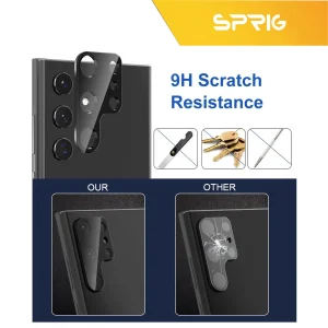 محافظ لنز دوربین اسپریگ مدل 3D-SPNNP مناسب برای گوشی موبایل سامسونگ Galaxy S23 Ultra به همراه محافظ صفحه نمایش و محافظ پشت گوشی