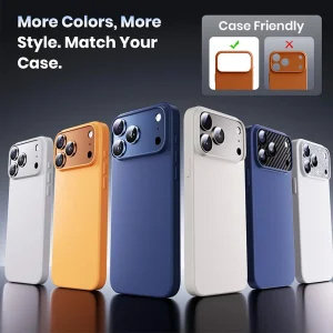 محافظ لنز دوربین فلزی آکوآرا مدل All-Round Protection مناسب برای گوشی موبایل اپل iPhone 17 Pro Max