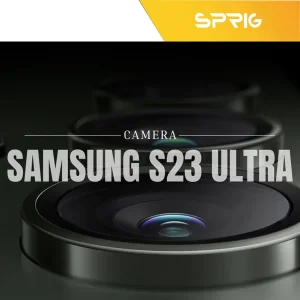 محافظ لنز دوربین رینگی اسپریگ مدل Ring-UV مناسب برای گوشی موبایل سامسونگ Galaxy S23 Ultra به همراه محافظ صفحه نمایش و محافظ پشت گوشی