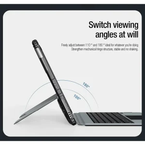 کیف کلاسوری کیبورددار نیلکین مدل Bumper Combo Backlit Keyboard مناسب برای تبلت اپل  iPad Pro 13 2024