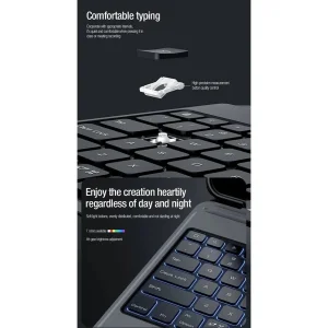 کیف کلاسوری کیبورددار نیلکین مدل Bumper Combo Backlit Keyboard مناسب برای تبلت اپل  iPad Pro 13 2024
