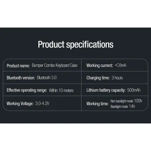 کیف کلاسوری کیبورددار نیلکین مدل Bumper Combo Backlit Keyboard مناسب برای تبلت اپل  iPad Pro 13 2024