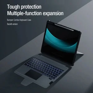 کیف کلاسوری کیبورددار نیلکین مدل Bumper Combo Backlit Keyboard مناسب برای تبلت اپل  iPad Pro 13 2024