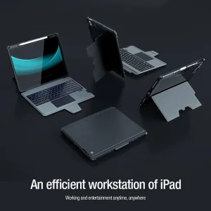 کیف کلاسوری کیبورددار نیلکین مدل Bumper Combo Backlit Keyboard مناسب برای تبلت اپل  iPad Pro 13 2024