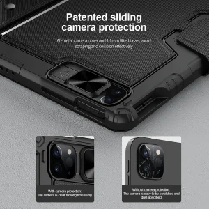 کیف کلاسوری کیبورد دار نیلکین مدل Bumper Combo مناسب برای تبلت اپل iPad Pro 12.9 2022/ iPad Pro 12.9 2021/ iPad Pro 12.9 2020