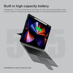 کیف کلاسوری کیبورد دار نیلکین مدل Bumper Combo مناسب برای تبلت اپل iPad Pro 12.9 2022/ iPad Pro 12.9 2021/ iPad Pro 12.9 2020