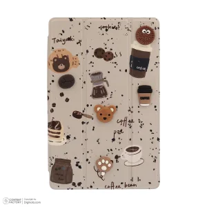 کیف کلاسوری دی کیس مدل Coffee مناسب برای تبلت سامسونگ Galaxy Tab A7 Lite-8.7 Inch