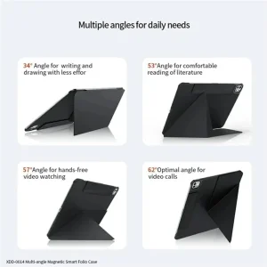 کیف کلاسوری اپیکوی مدل Multi Angle Magnetic Smart Folio مناسب برای تبلت اپل iPad A16/ iPad 11 2025/ iPad 10/ iPad 10.9 2022