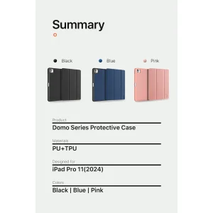 کیف کلاسوری دوکس دوکیس مدل Domo Flip مناسب برای تبلت اپل iPad Pro 11 (2024)
