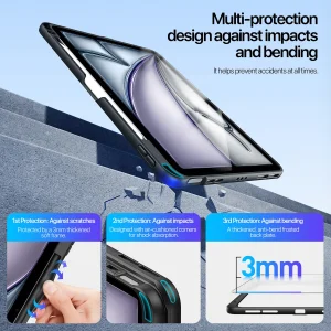 کاور بادیگارد مدل Axis مناسب برای تبلت اپل iPad Air 13 inch 2024 M2 / M3 2025
