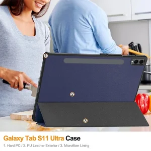 کیف کلاسوری اپیکوی مدل Leather مناسب برای تبلت سامسونگ Galaxy Tab S11 Ultra