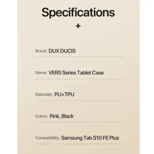 کیف کلاسوری دوکس دوکیس مدل vers  مناسب برای تبلت سامسونگ Galaxy Tab S10 Plus-12.4 inch،Galaxy Tab S9 FE Plus-12.4 Inch،Galaxy Tab S9 Plus-12.4 Inch