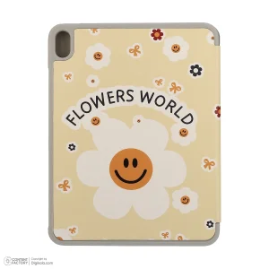 کیف کلاسوری دی کیس مدل FLOWERS WORLD مناسب برای تبلت Apple iPad 2022 10th Generation-10.9 inch، Apple iPad 11 2025-11 Inch