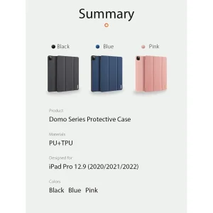 کیف کلاسوری دوکس دوکیس مدل Domo Flip مناسب برای تبلت اپل iPad Pro 12.9 (2018 / 2020 / 2021 / 2022)
