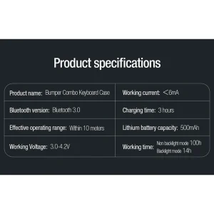 کیف کلاسوری کیبورد دار نیلکین مدل Bumper Combo Backlit Keyboard مناسب برای تبلت اپل iPad Air 13 2025 / iPad Air 13 2024 / iPad Pro 12.9 2022 / 2021 / 2020