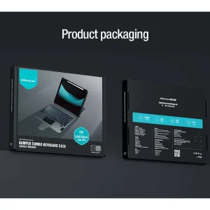 کیف کلاسوری کیبورددار نیلکین مدل Bumper Combo Backlit Keyboard مناسب برای تبلت سامسونگ Galaxy Tab S9 Plus