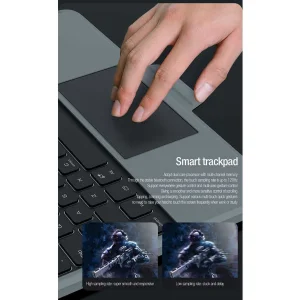 کیف کلاسوری کیبورددار نیلکین مدل Bumper Combo Backlit Keyboard مناسب برای تبلت سامسونگ Galaxy Tab S9 Plus