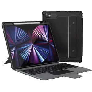 کیف کلاسوری کیبورد دار نیلکین مدل Bumper Combo Backlit Keyboard مناسب برای تبلت اپل (2022 / 2021 / 2020) iPad Air13 (2025) / iPad Air13 (2024) /iPad 12.9