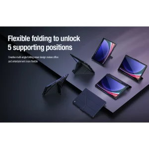 کیف کلاسوری نیلکین مدل Camshield Bumper Flip Folding مناسب برای تبلت سامسونگ Galaxy Tab S9 Plus